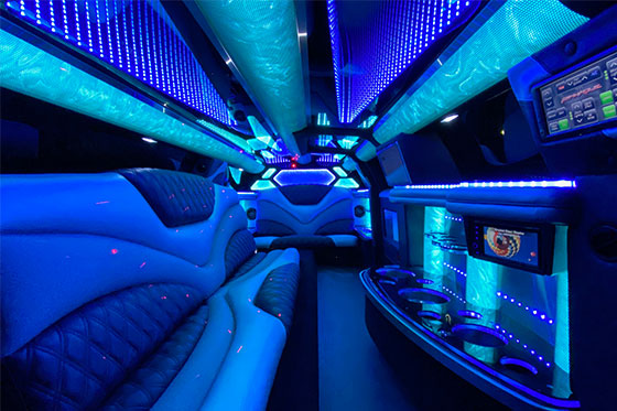 stunning limousine interior