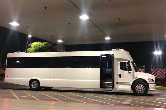 luxurious party bus exterior